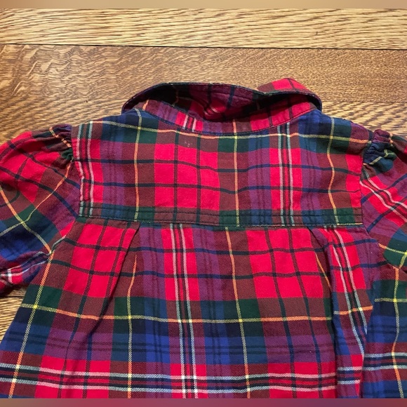 GAP Red Plaid Collared Button Down Dress Size 4 - Picture 9 of 9